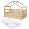 Lit Cabane Design, 2 Tiroirs Et Matelas