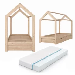 Lit Cabane Wiki 200cm, Matelas & Tiroir -Meubles Pour Enfants acd971fe0f4044e8948639eef362ec57