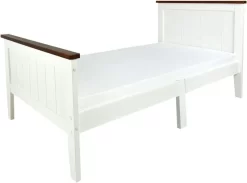 Lit Blanc Avec Matelas WALNUT 70/140