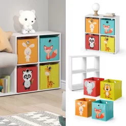 Etagère Tetra & 4 Boîtes Pliables -Meubles Pour Enfants b0589156348c42a29b3480948377cf13