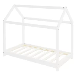Lit D'enfant Avec Toit 80x160 Cm Blanc