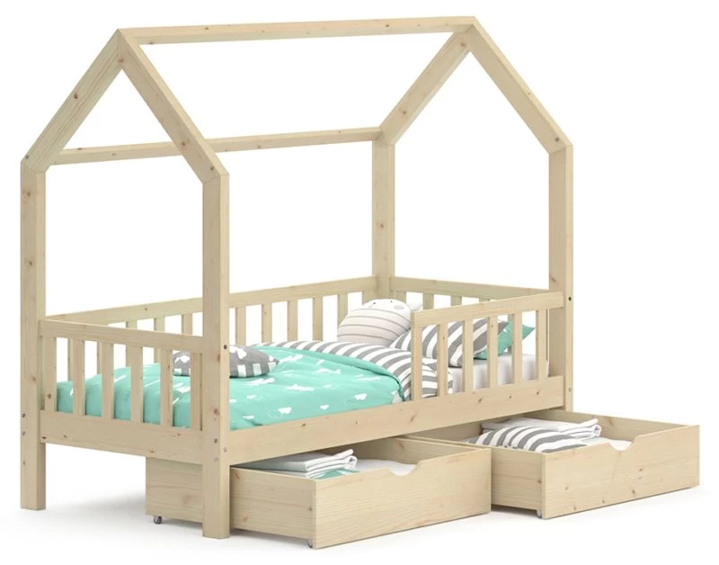 Lit Cabane Wiki 80x160cm Avec 2 Tiroirs 5 Lit Cabane Wiki 80x160cm Avec 2 Tiroirs – Image 5