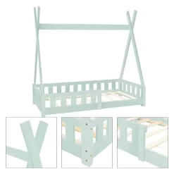Lit D'enfant Tipi 140x70cm Menthe -Meubles Pour Enfants b73aa7d191724544bfcf723c5bf228f2