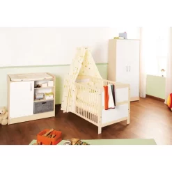 Pinolino Lit De Bébé évolutif Florian -Meubles Pour Enfants babybett florian weiss holzfarben 2754314