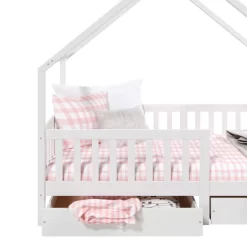 Lit Cabane ALVA 90x190 Cm -Meubles Pour Enfants bf0b4223b09244db9d42db3bf167a1ef