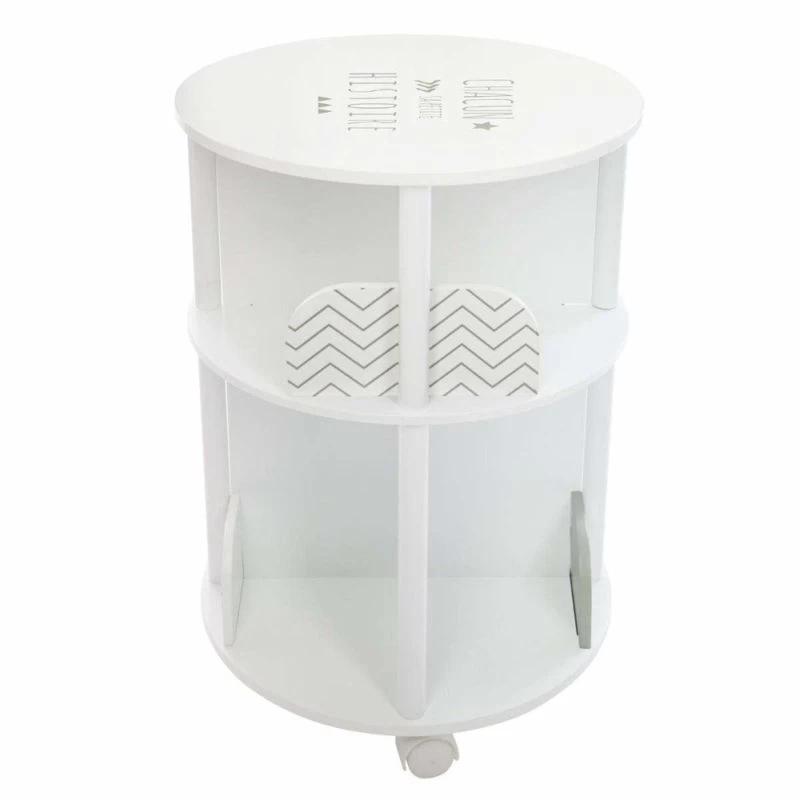 ATMOSPHERA Bibliothèque Enfant Ronde En MDF Gris L 3 ATMOSPHERA Bibliothèque Enfant Ronde En MDF Gris L – Image 3