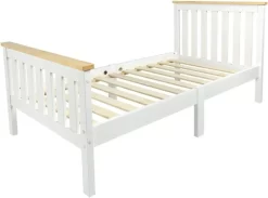 Lit Blanc Sans Matelas PINE 70/140
