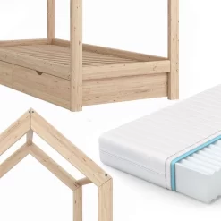 Lit Cabane Wiki 200cm, Matelas & Tiroir -Meubles Pour Enfants ccbf4beebc2044fa9e03f4578204e6fc