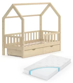 Lit Cabane Wiki Avec 2 Tiroirs, Matelas