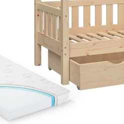 Lit Cabane Design 70x140cm Avec Matelas -Meubles Pour Enfants d06ec74e597b418d950b4f094eb0edba