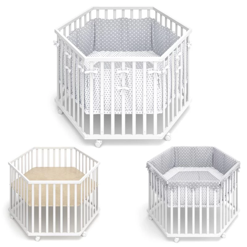 Parc Bébé Estrella Blanc Hexagonal 4 Parc Bébé Estrella Blanc Hexagonal – Image 4