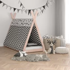 Lit Cabane Tipi 200x90cm Nature -Meubles Pour Enfants d3f8cda30d744b019b2753f9b57d5d10