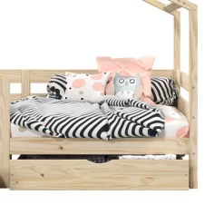 Lit Cabane ENA 90x200 Cm -Meubles Pour Enfants de58c4b581b246cb85edbad43bf21a87