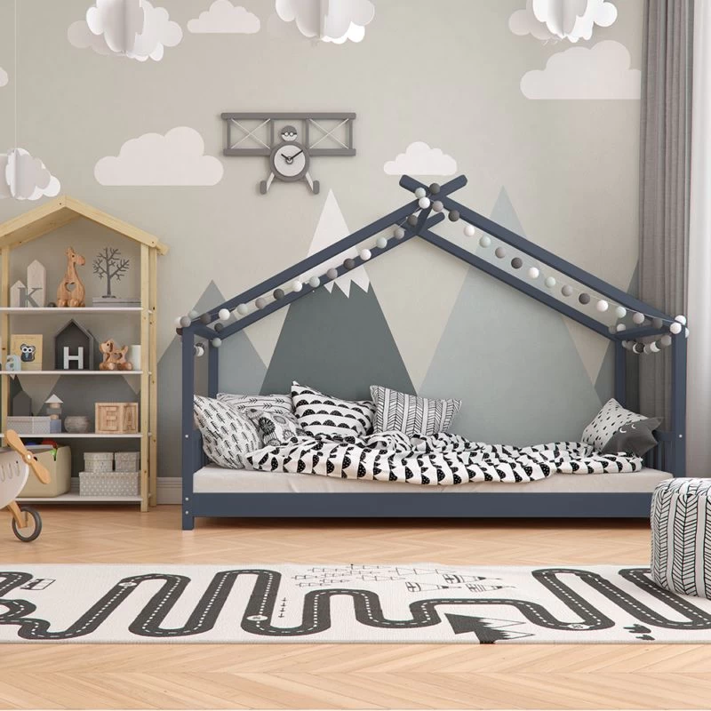 Lit Cabane Design Anthracite 2 Lit Cabane Design Anthracite – Image 2