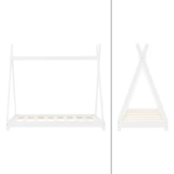 Lit D'enfant Tipi 70x140 Cm Blanc -Meubles Pour Enfants e72cadb6f04a4e0691dafc1504f19432