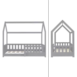 Lit Enfant 140x70cm Gris Clair -Meubles Pour Enfants f346557737734676b8773086ee4a7b23