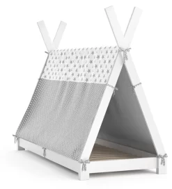 Lit Enfant Tippi 160x80cm Blanc & Toile