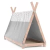 Lit Cabane Tipi 200x90cm Nature & Toile