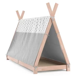 Lit Cabane Tipi 200x90cm Nature & Toile