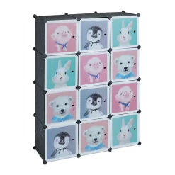 Armoire Enfant Modulable 8 Cubes Noir