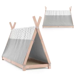 Lit Cabane Tipi 200x90cm Nature & Toile -Meubles Pour Enfants f6590a913c6a4925889478276c50f058