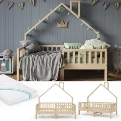 Lit Cabane Noemi 80x160cm Avec Matelas -Meubles Pour Enfants f75c5bebcdc94963b381a37f3fa15874