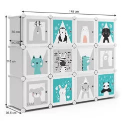 Armoire Andy Gris Modulable Grande -Meubles Pour Enfants fa913f8825284c108a5170e6c19a9b3f