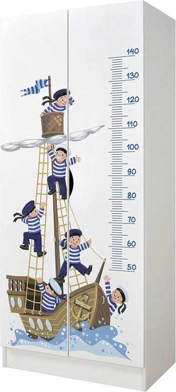 Armoire Blanche Roma /motif Marins/ 1 Armoire Blanche Roma /motif Marins/