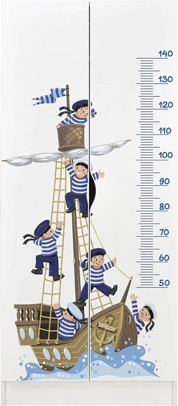 Armoire Blanche Roma /motif Marins/ 2 Armoire Blanche Roma /motif Marins/ – Image 2