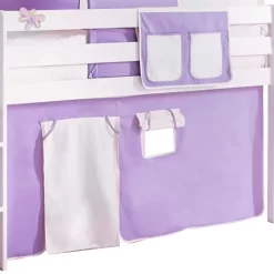Lit Surélevé Malte II -Meubles Pour Enfants halbhochbett malte ii kiefer massiv lila beige 288751