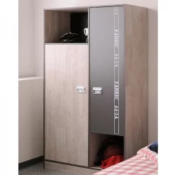 Armoire 2 Portes Avec Penderie Fabric -Meubles Pour Enfants kleiderschrank fabric i 2 tuerig esche grau mit dekoprint 266324
