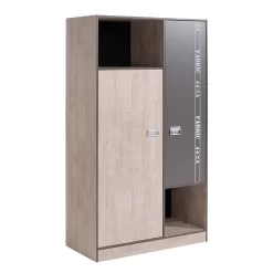 Armoire 2 Portes Avec Penderie Fabric -Meubles Pour Enfants kleiderschrank fabric i 2 tuerig esche grau mit dekoprint 266325