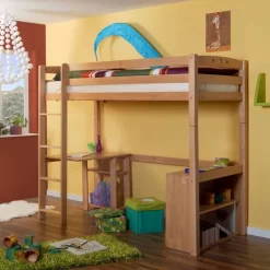 Lit En Hauteur Tolly II -Meubles Pour Enfants pingulina tolly ii hochbett natur m pg jbt 0031 1